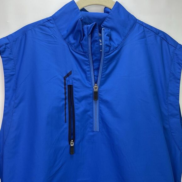 Bobby Jones X-H2O Men’s Sleeveless Golf Jacket Vest Blue Black Size Large - Picture 2 of 6